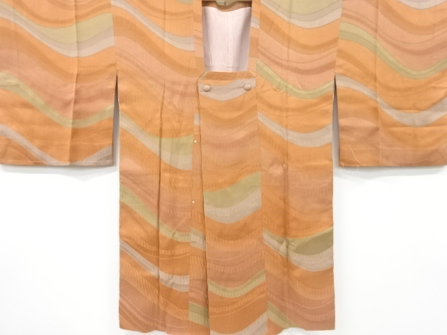 よろけ横段模様織り出しロング道行コート